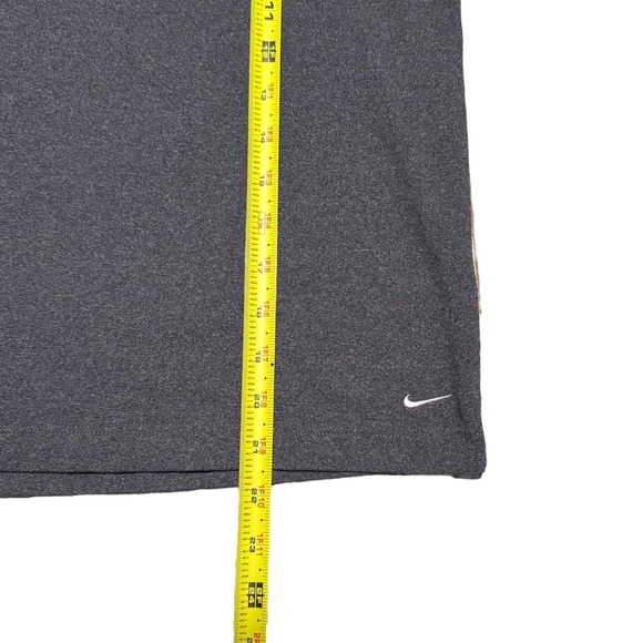 Nike Silver Tag Y2K Nylon Blend Gray Embroidered Swoosh Sweatshirt Women's Large - Picture 7 of 8